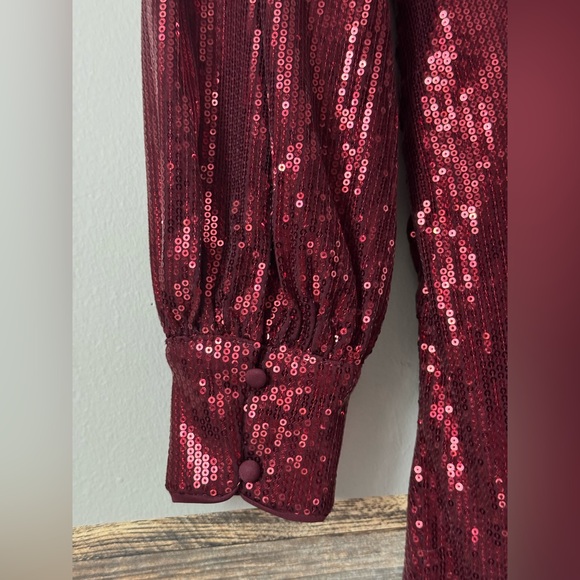 Dynamite Sequin Wrap Dress - Picture 8 of 8